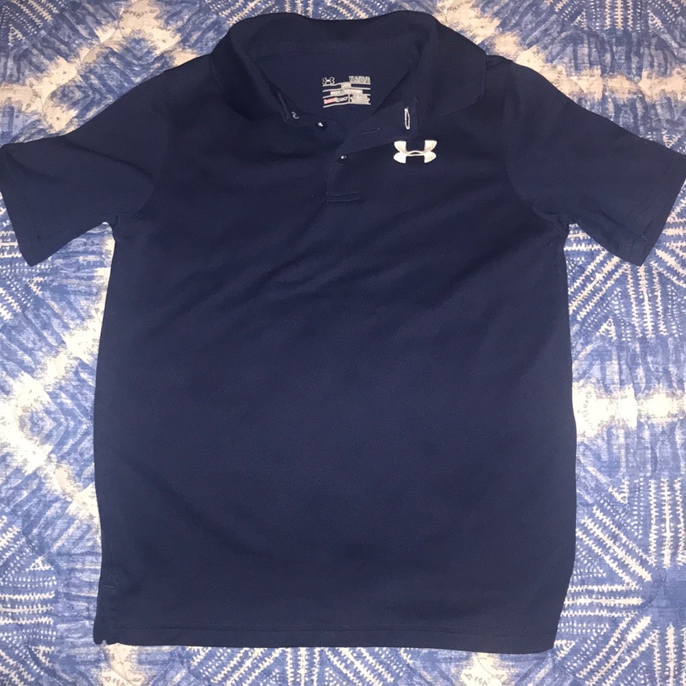 Youth Large Navy Under Armour Polo